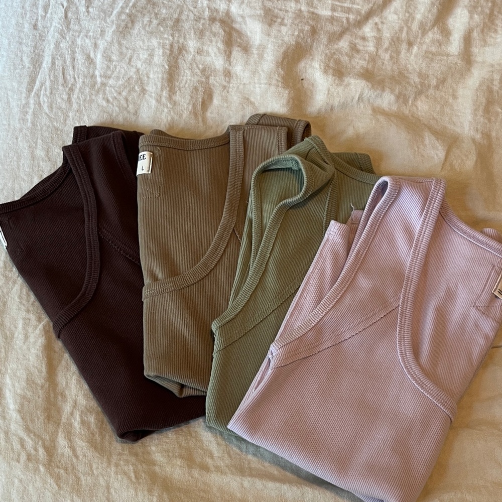 FP Movement by Free People lot of 4 Ribbed Tank Tops